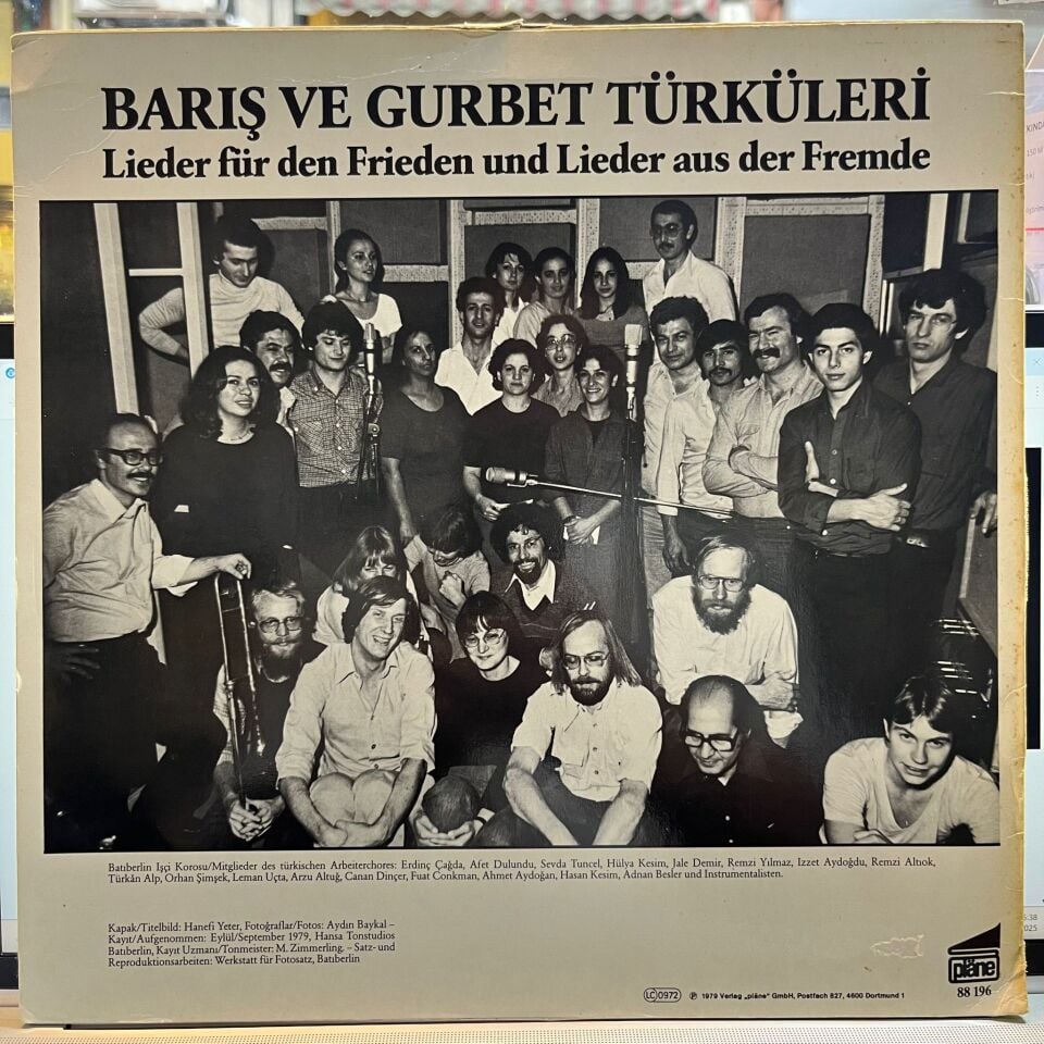 Sümeyra, Türkischer Arbeiterchor Westberlin – Barış Ve Gurbet Türküleri (Lieder Für Den Frieden Und Lieder Aus Der Fremde)