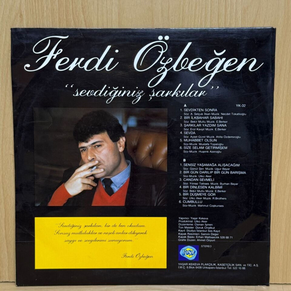 Ferdi Özbeğen – Sevdiğiniz Şarkılar