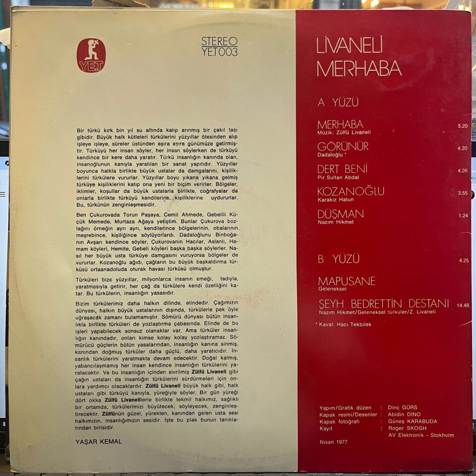 Livaneli* – Merhaba