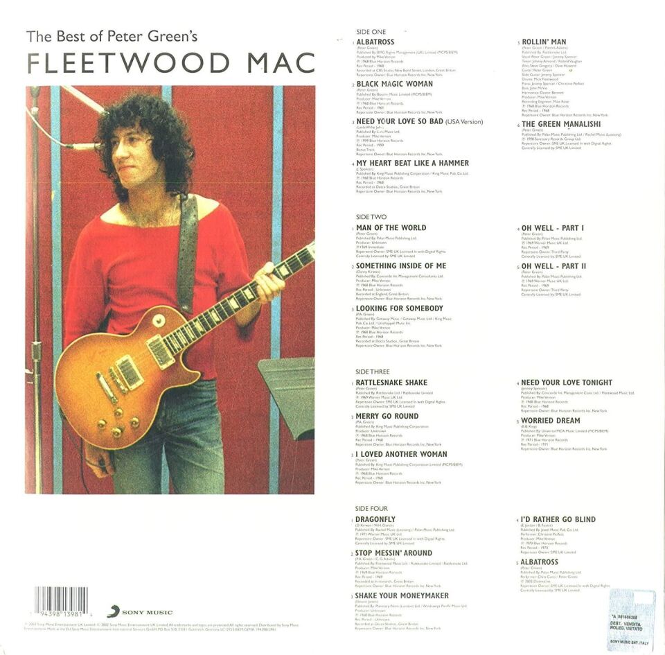 Fleetwood Mac The Best Of Peter Green's 2'li Plak