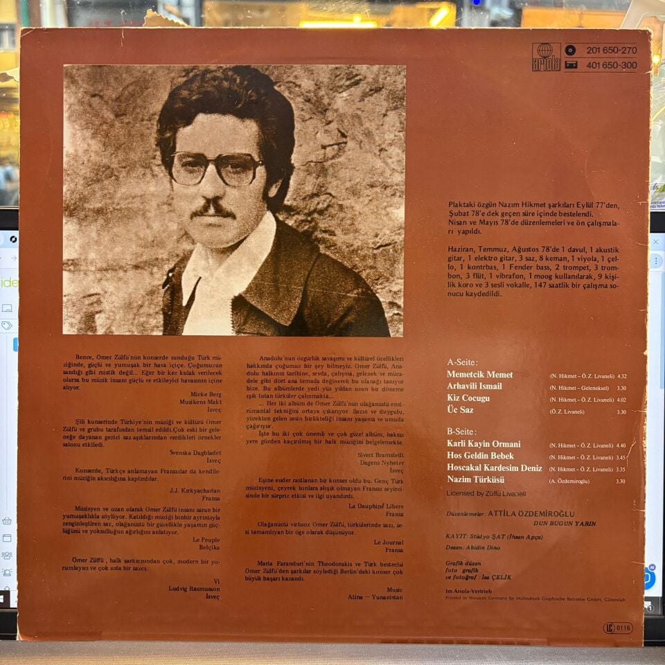 Ömer Zülfü Livaneli* – Nazım Türküsü