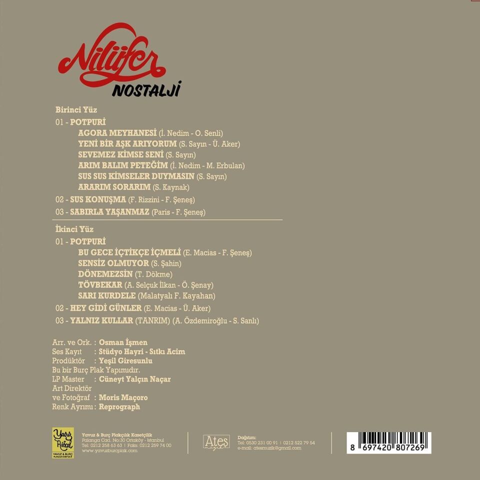 Nilüfer - Nostalji Plak