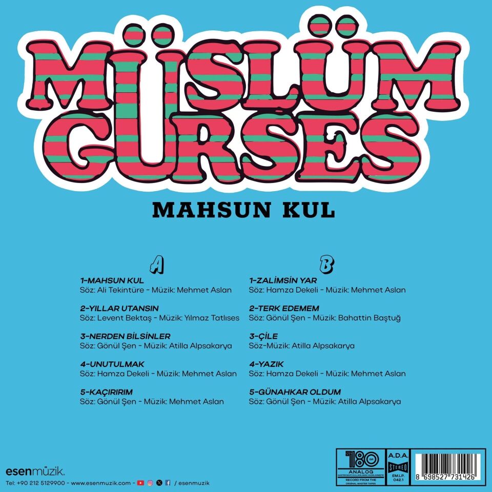 Müslüm Gürses - Mahsun Kul Plak