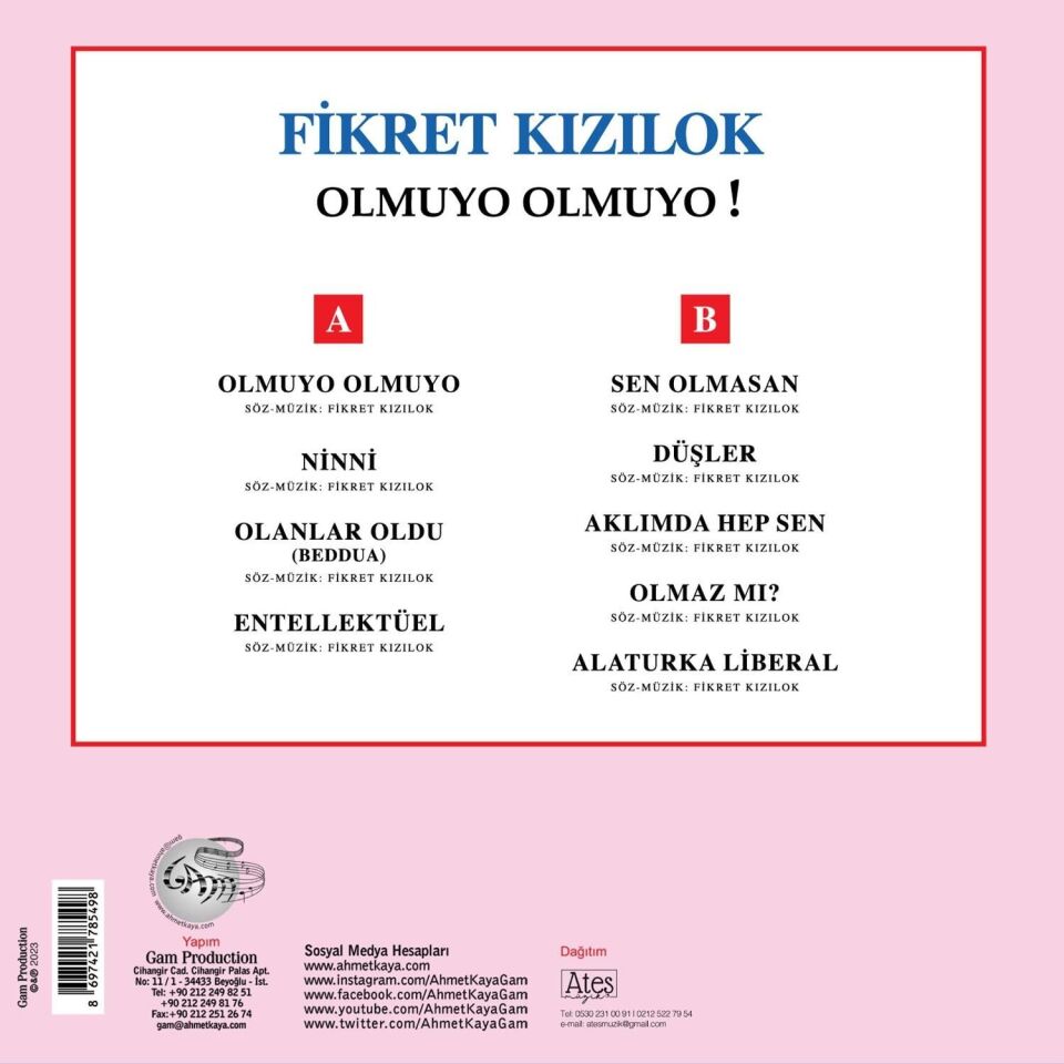 Fikret Kızılok - Olmuyo Olmuyo Plak