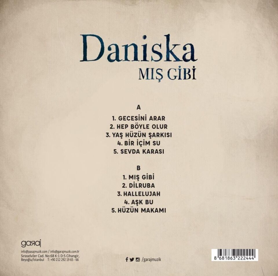 Daniska - Mış Gibi 33'lük Plak